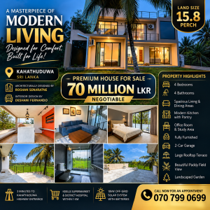 Luxury House with Stunning Paddy Field Views for Sale in Kahathuduwa