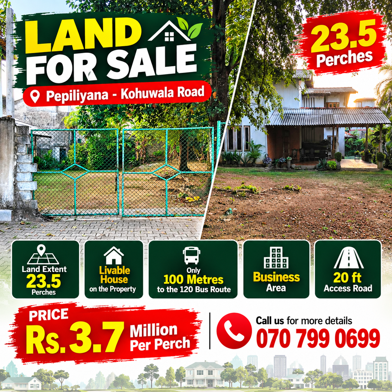Land for sale in Pepiliyana